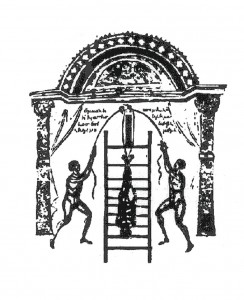 400 B.C. Hippocrates, the Father of Medicine, hoists up a patient on a ladder with a series of ropes and pulleys to harness the force gravity in an effort to stretch his patients and relieve their ailments.