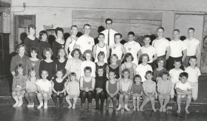 Jake Monlux with his early 1960s Gymnastics Team